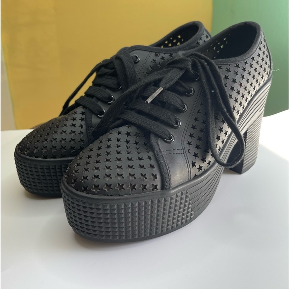 Jeffrey Campbell Shoes - Vintage Y2K JC Play Jeffrey Campbell Laser Cutout Platform